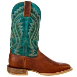 Durango Boots Men`s Durango Rebel Pro Sunseat Wheat 12` Tuscon Teal Top Square Toe -Cheap Western Buck Store DDB0293 5
