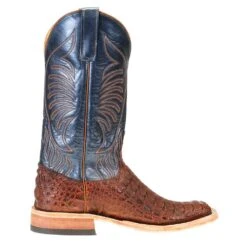 Anderson Bean Men's Rust Lux Hornback Caiman 13in. Regal Blue Luster Top Square Toe Boots -Cheap Western Buck Store HBCAIMAN R 4