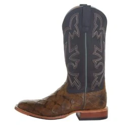 Horsepower Men`s Honey Filet Fo Fish Print 13in. Black Maverick Top Square Toe Boot -Cheap Western Buck Store HP1865 3