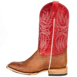 Horsepower Men's Horse Power Top Hand Kango Tobac Smooth Ostrich 13in. Red Top Boot -Cheap Western Buck Store HP8047 3