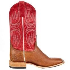 Horsepower Men's Horse Power Top Hand Kango Tobac Smooth Ostrich 13in. Red Top Boot -Cheap Western Buck Store HP8047 5