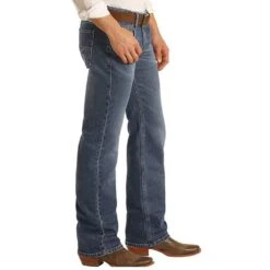 Rock N Roll Cowboy Men's Vintage 46 Pistol Straight Reflex Jeans -Cheap Western Buck Store M1P2794 2