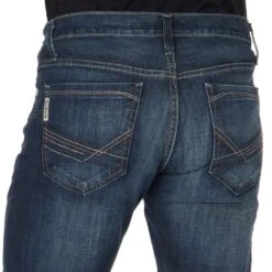 Cinch Mens Ian Dark Stonewash Jean -Cheap Western Buck Store MB65436001 IND 3