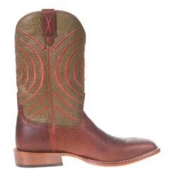Twisted X Men's Hooey Peanut Distressed 12in. Olive Top Cowboy Boot -Cheap Western Buck Store MHY0028 4