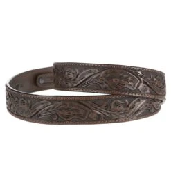 Vogt Silversmiths 1 1/2in. Saddle Brown Skived Edge Running Leaf Belt -Cheap Western Buck Store NRS41 084 3