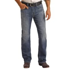 Rock N Roll Cowboy Men's Dale Brisby X Denim Double Barrel Straight Jean -Cheap Western Buck Store RRMD0SRZOX 2