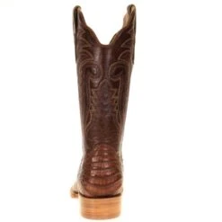 R Watson Boots Men's R Watson Antique Cognac Caiman Belly 13in. Cognac Goat Top Square Toe -Cheap Western Buck Store RW2503 2 3 Edit