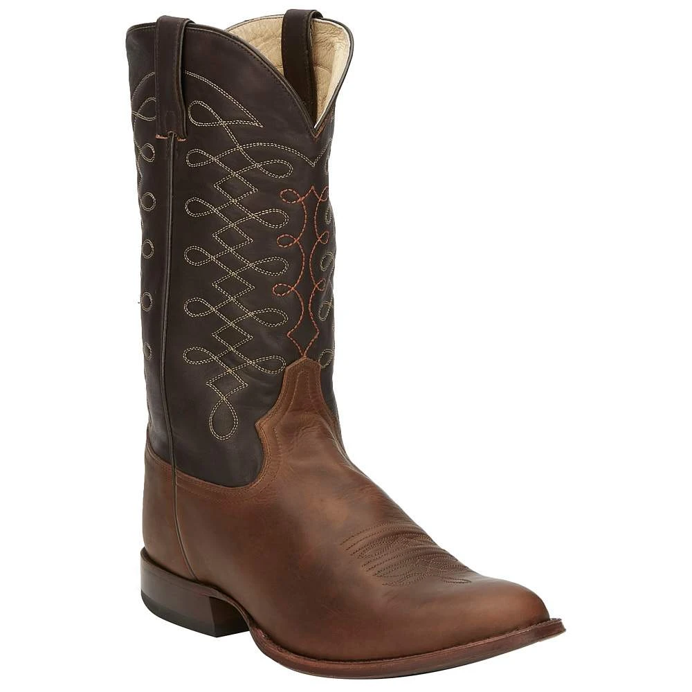 Tony Lama Men's Patron Fossil Brown 13in. Round Toe Cowboy Boots 2 Tony Lama Men's Patron Fossil Brown 13in. Round Toe Cowboy Boots - Image 2